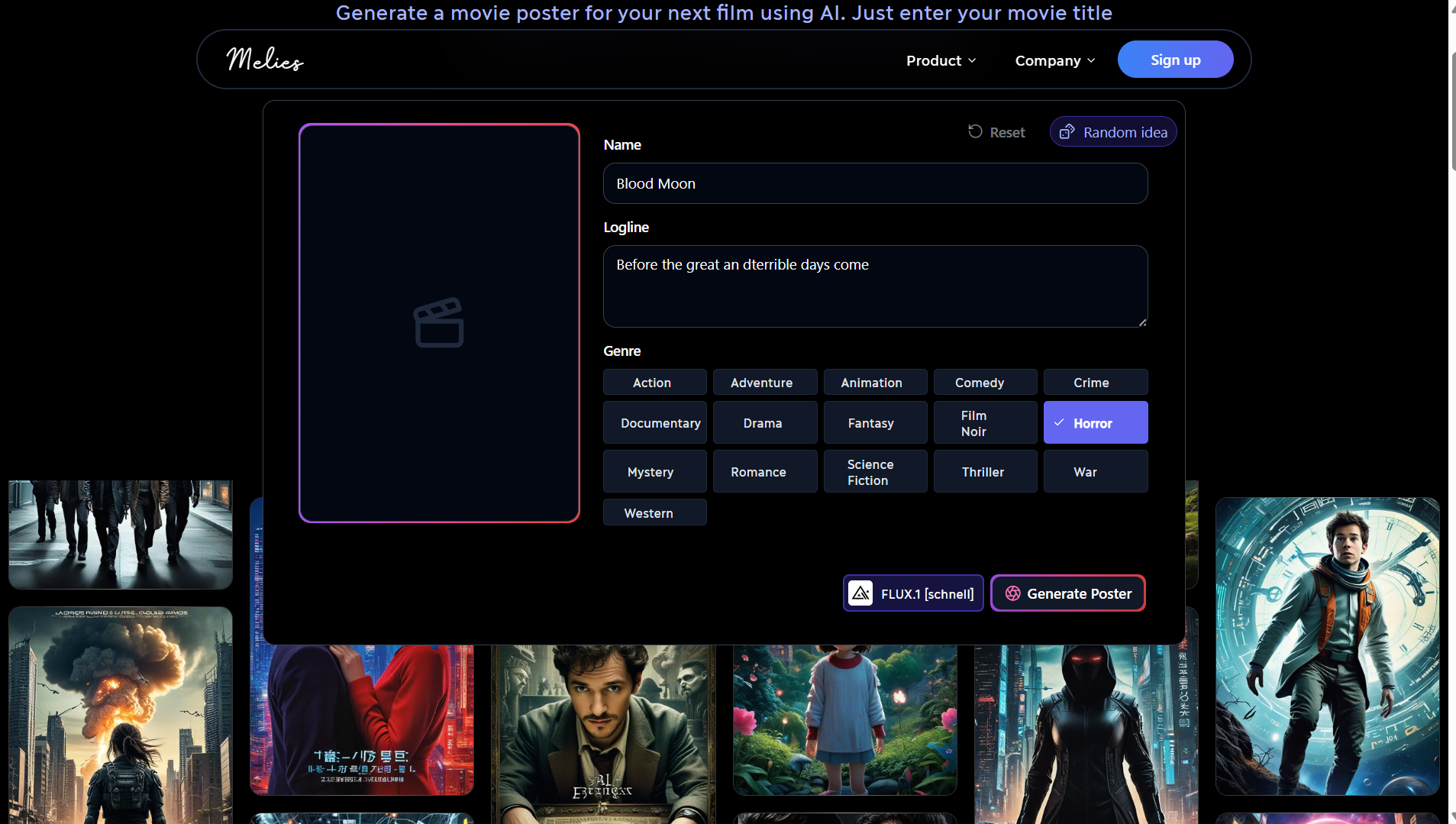 Melies AI – der beste Ersteller von Filmplakaten