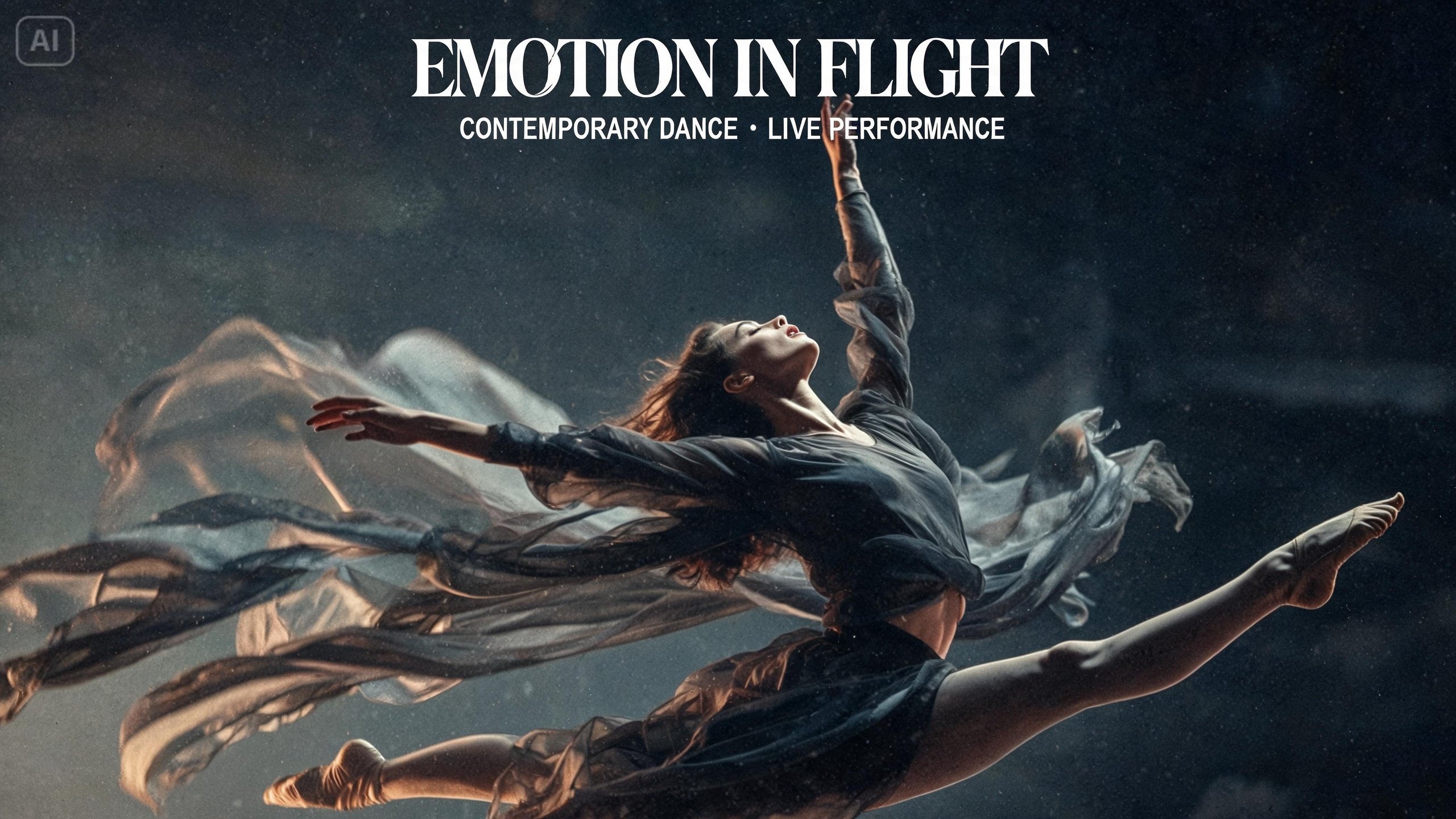 Beneficiul afișului de dans contemporan AI