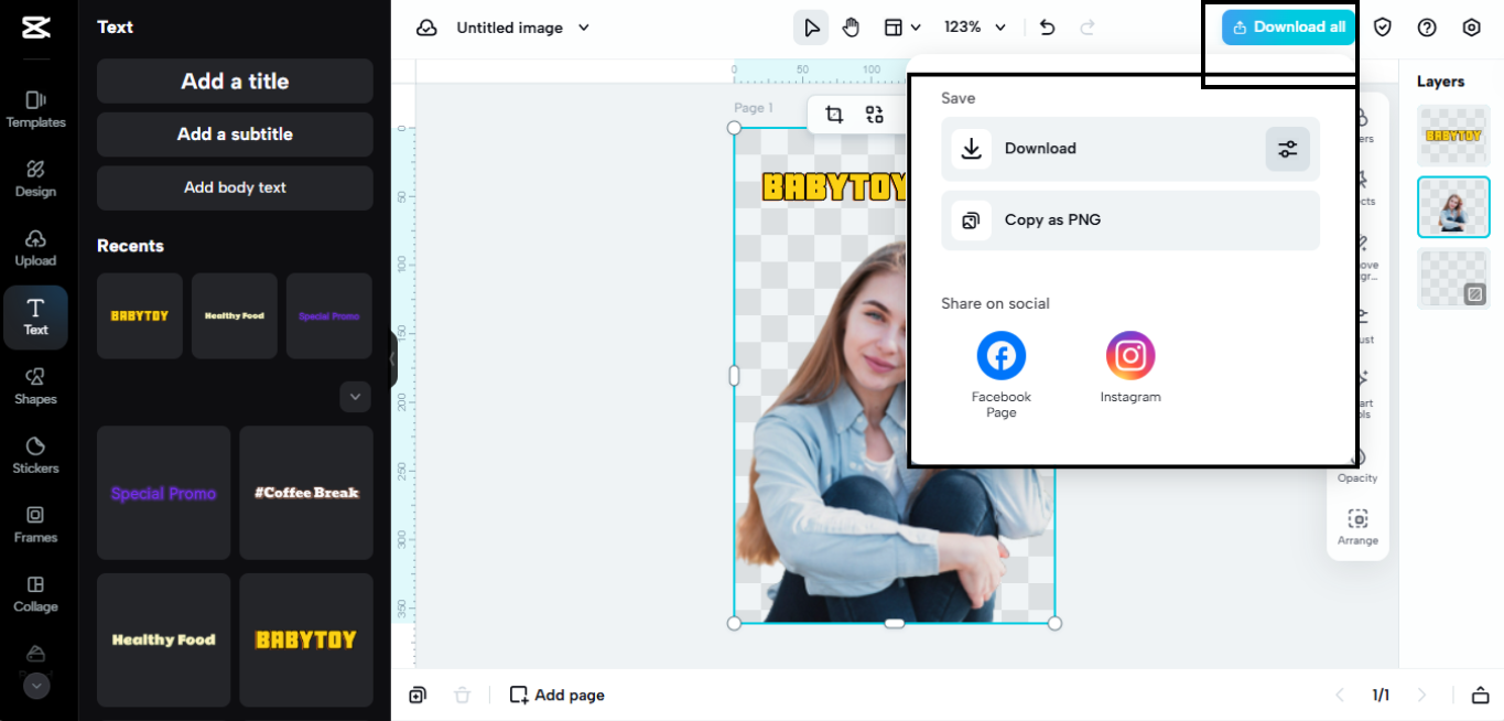 Exporteer uw professionele resultaat