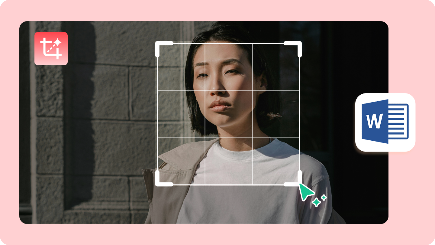 how to crop image in word