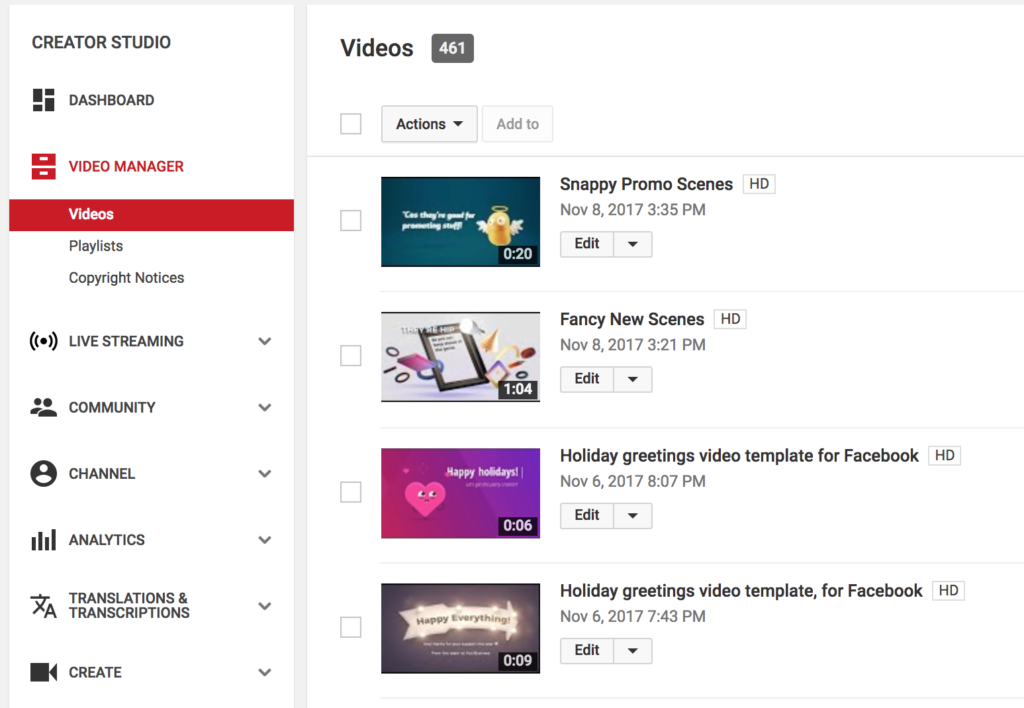 Access your video manager