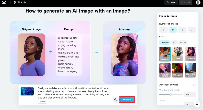 AI image workflow overview in laboratory context