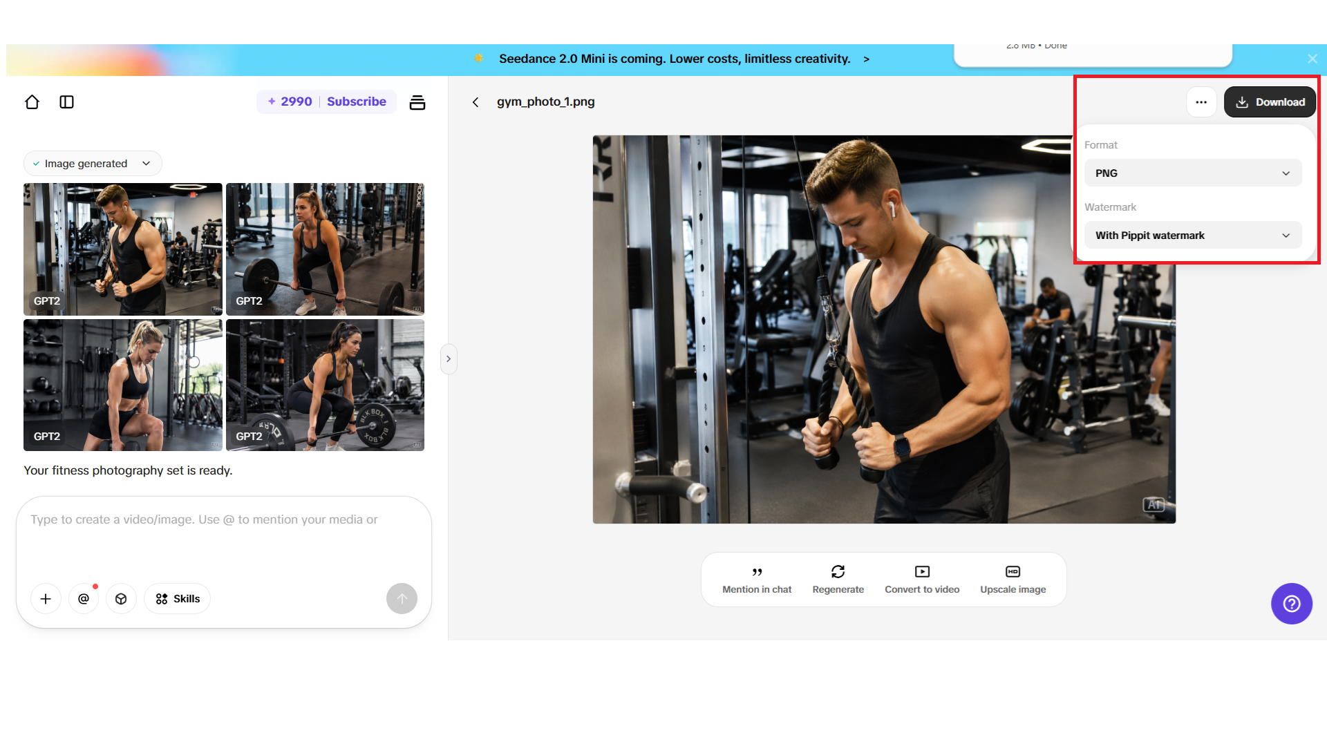 Preview and download
