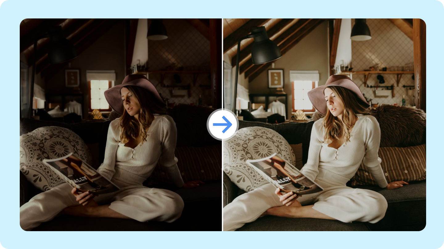 fix lighting in photo