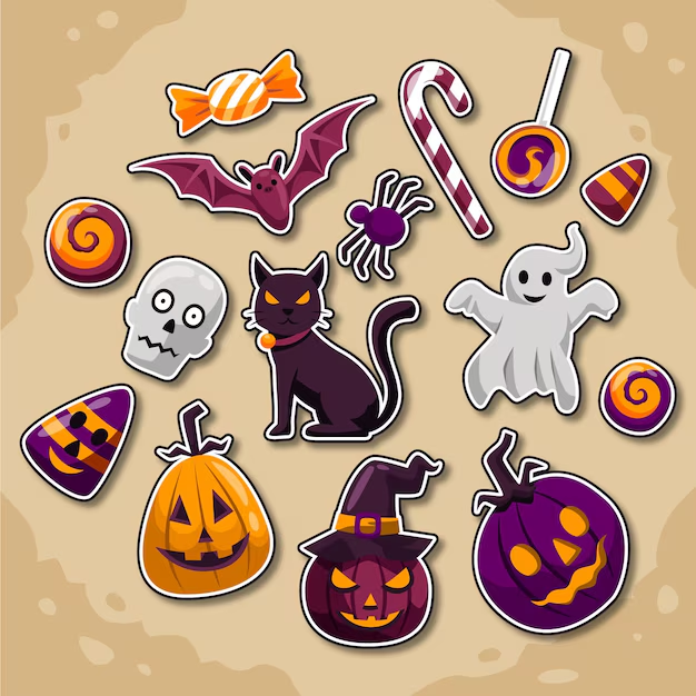 Cute Halloween stickers
