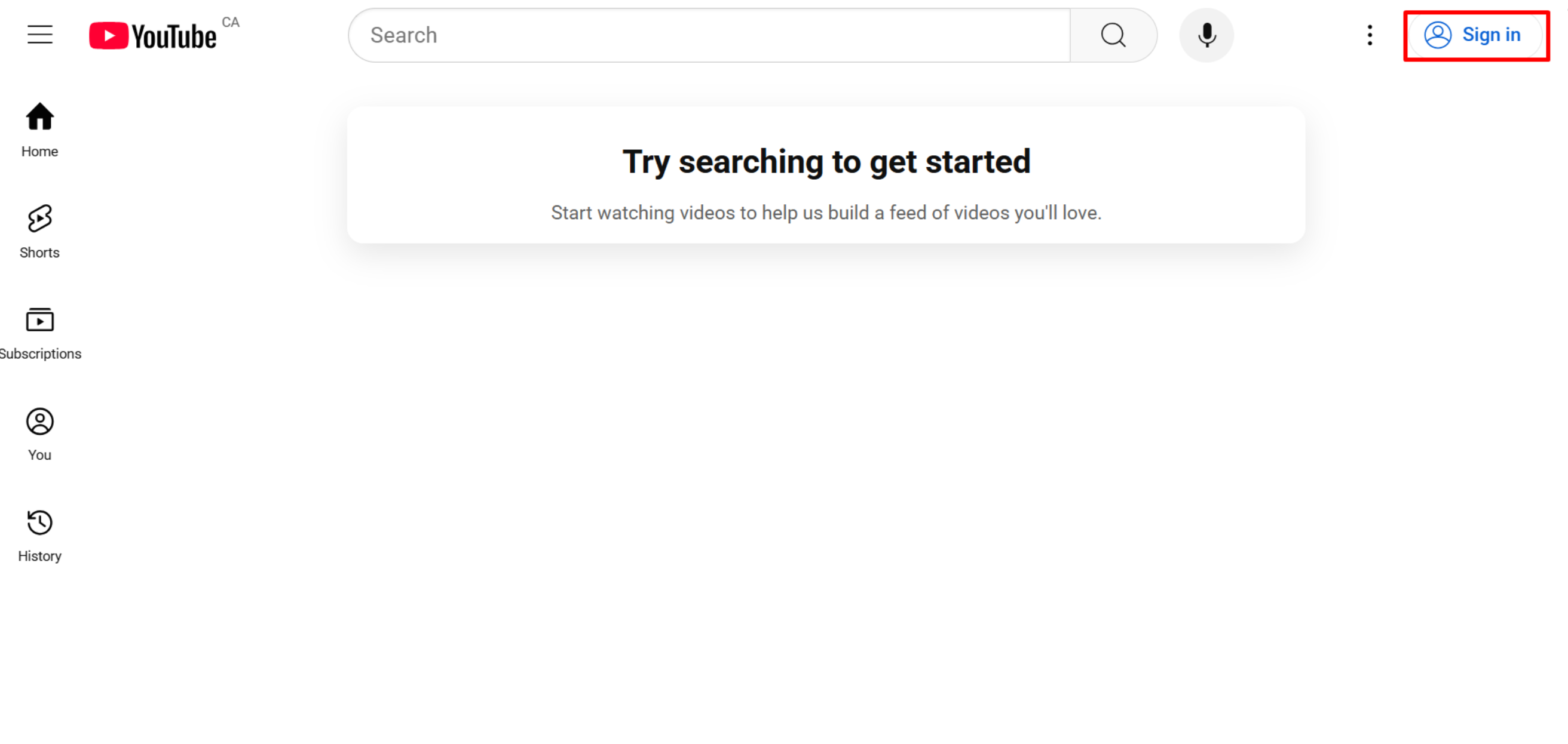 Sign in to YouTube to learn how to create a YouTube channel