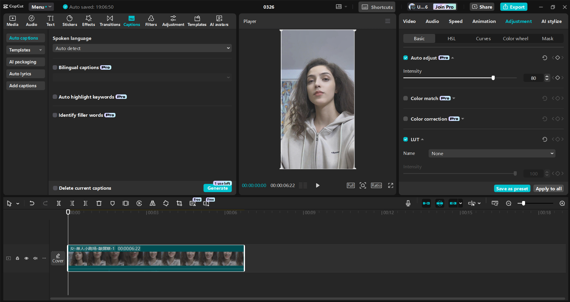 Interface of the CapCut desktop video editor - a user friendly tool to edit Instagram Reels