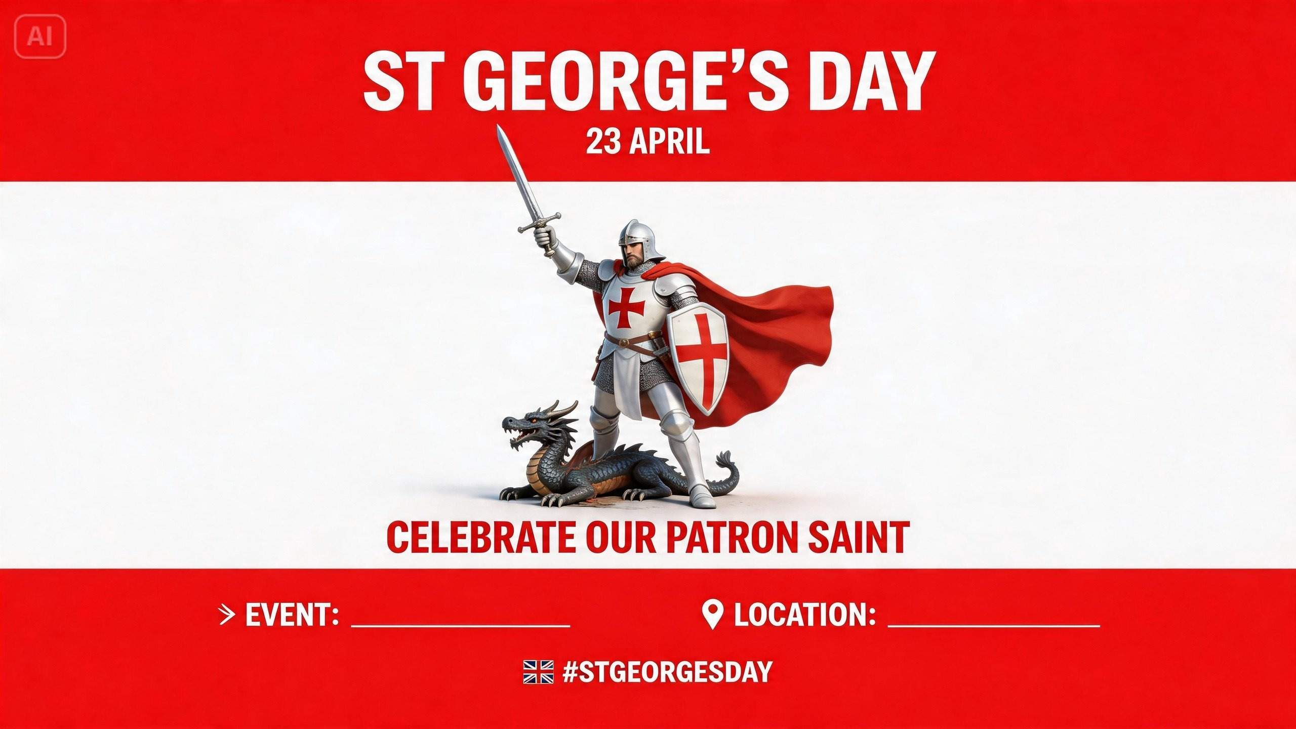 st georges dag affisch uppmanas