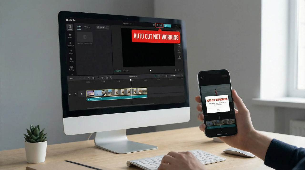 auto cut not working in CapCut