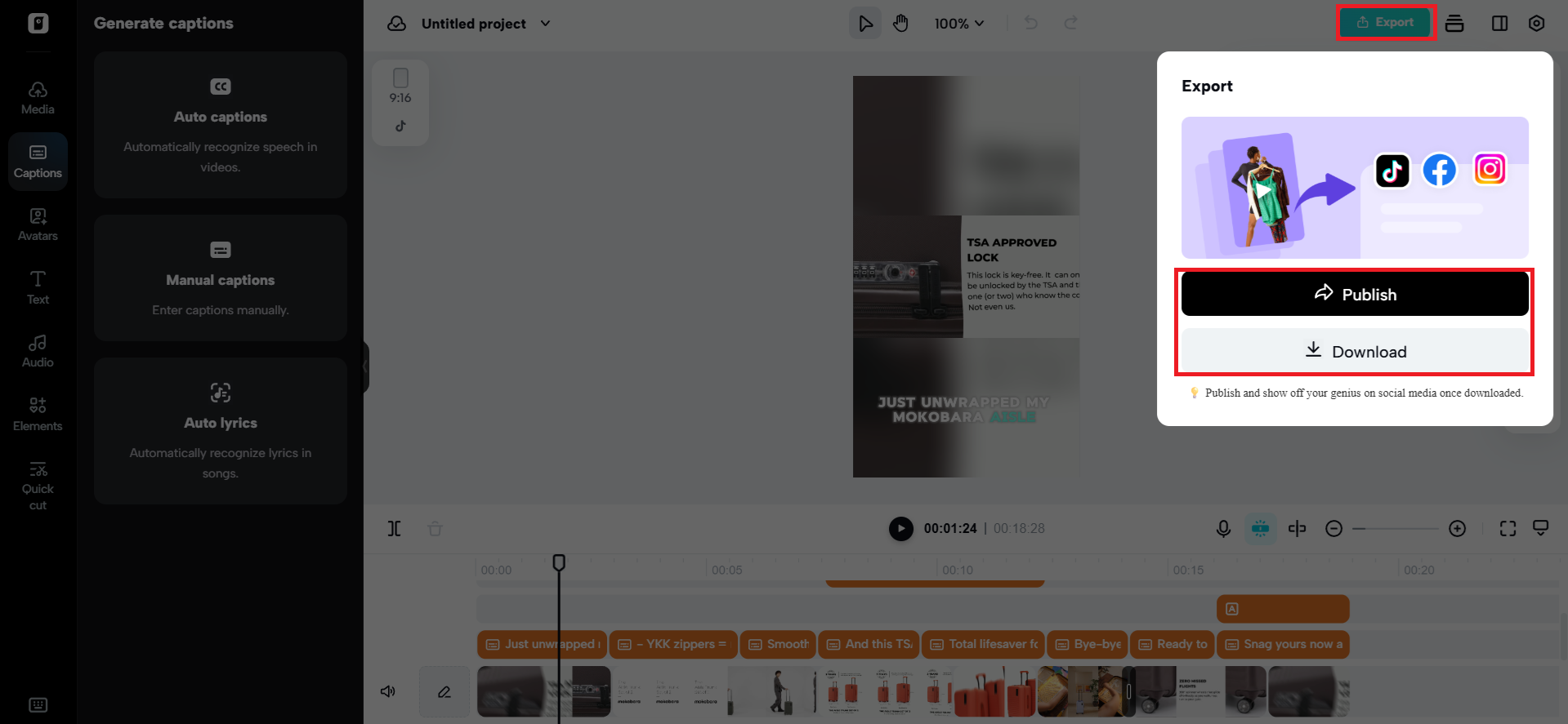 Export your video