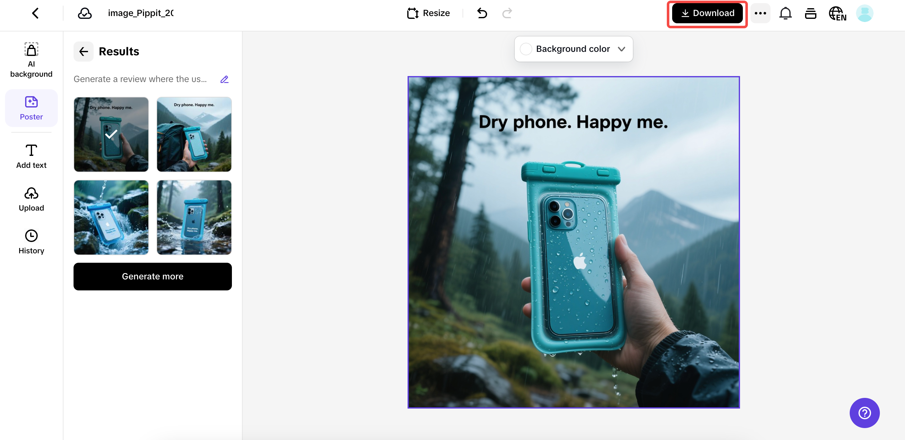 Export and share