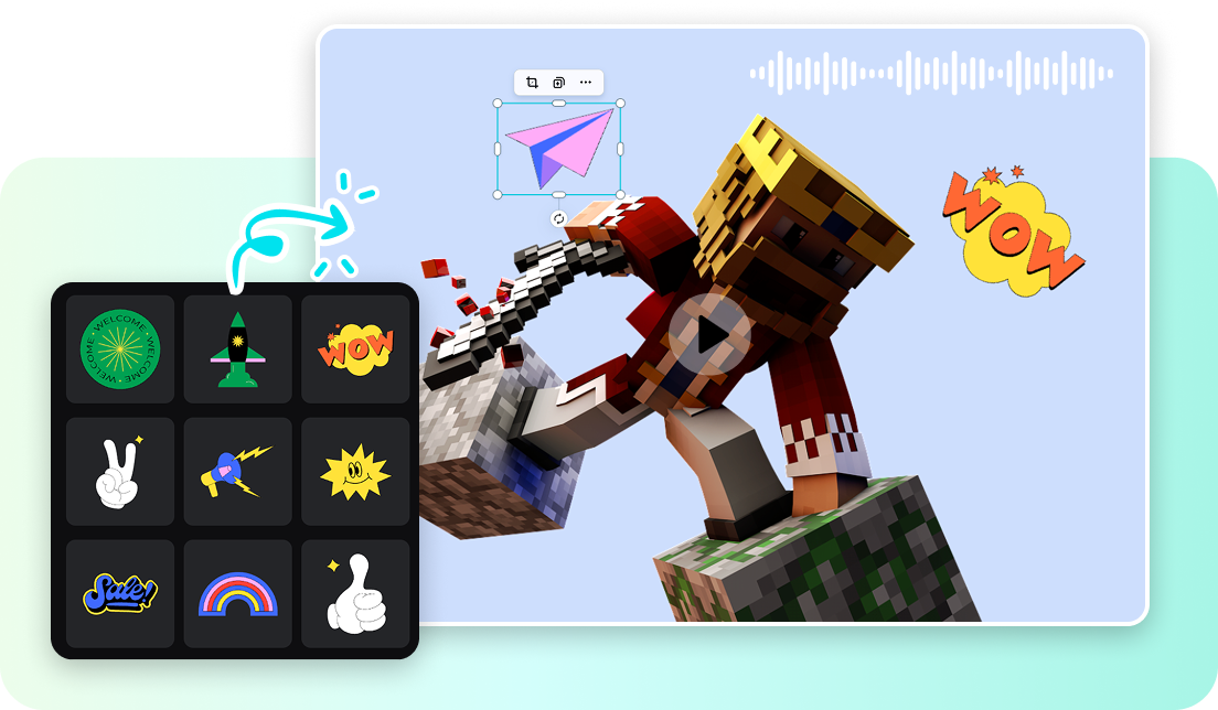 Animasi yang hidup dan efek suara yang berdampak