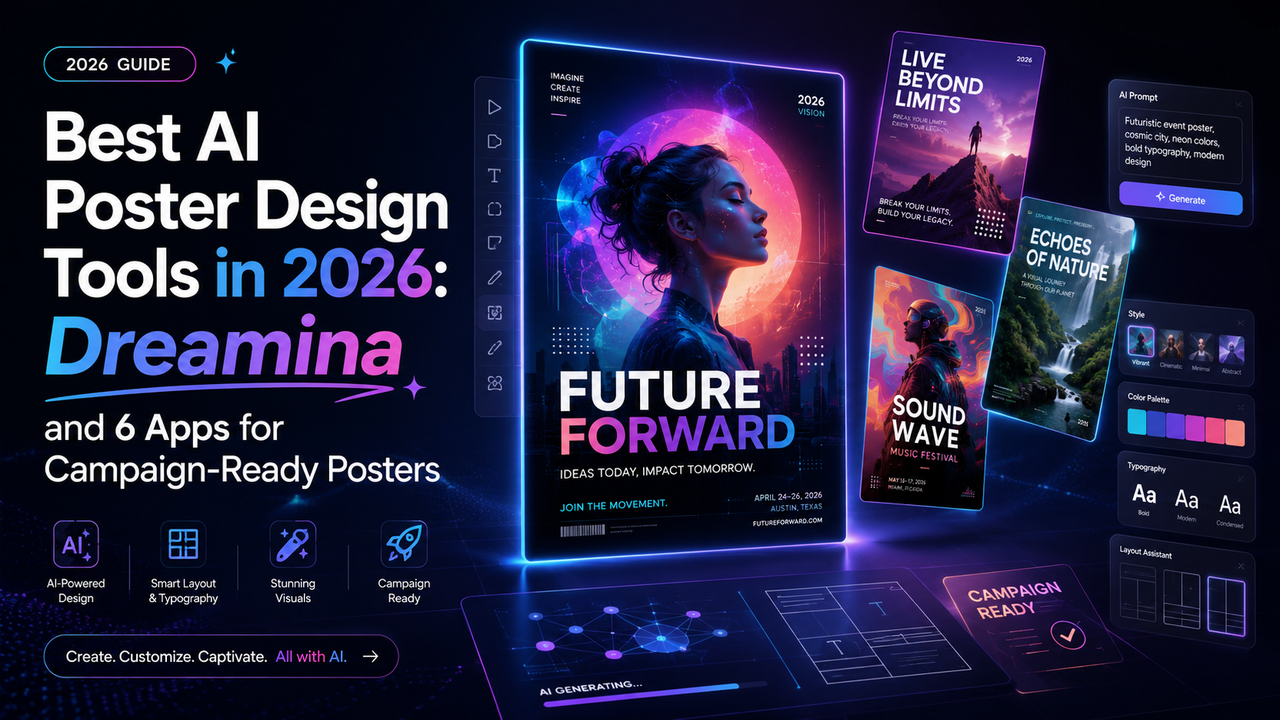 Best AI Poster Design Tools in 2026: Dreamina and 6 Apps for Campaign-Ready Posters