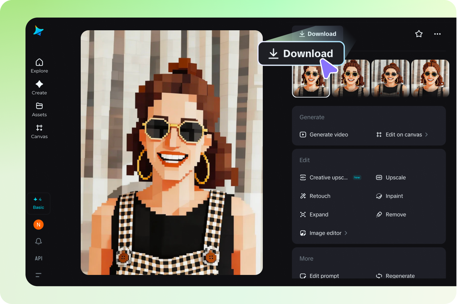 Download blocky style artwork