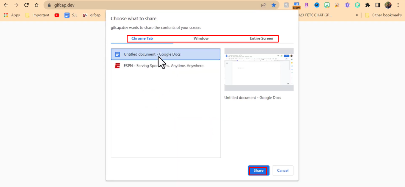 Spusťte nahrávání obrazovky záznamu systému Windows GIF