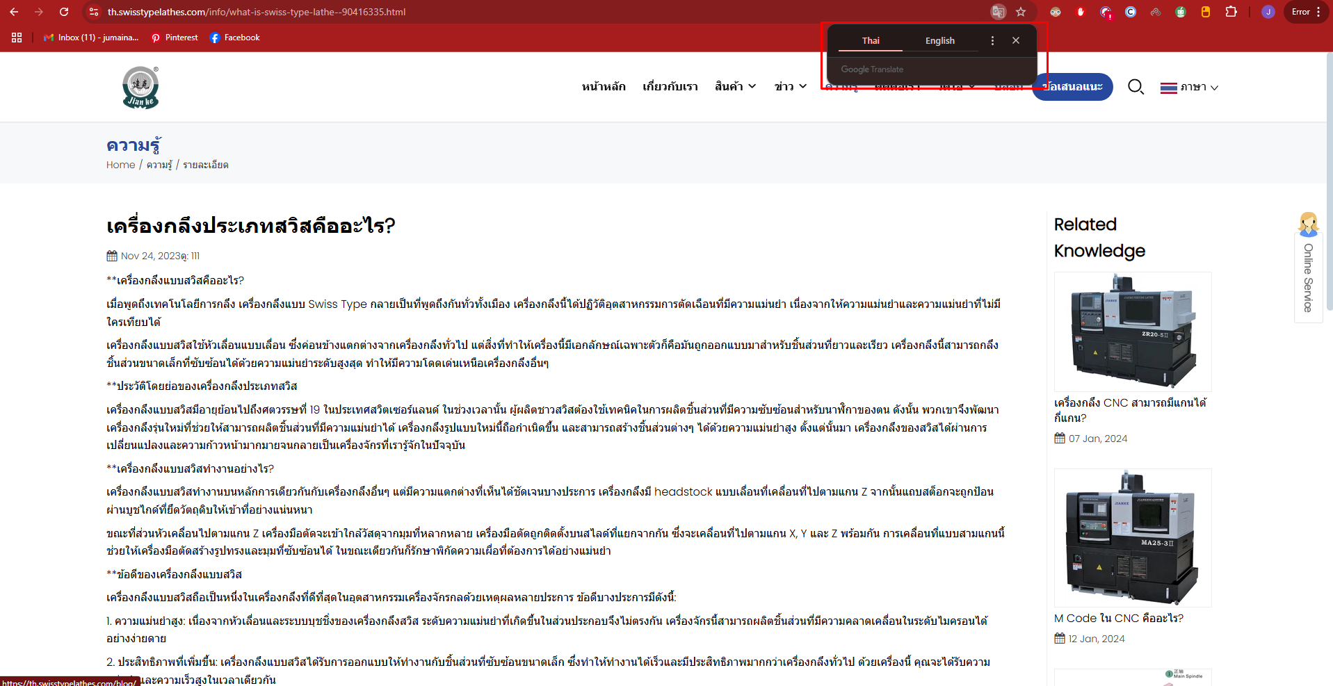 Google auto webpage translation