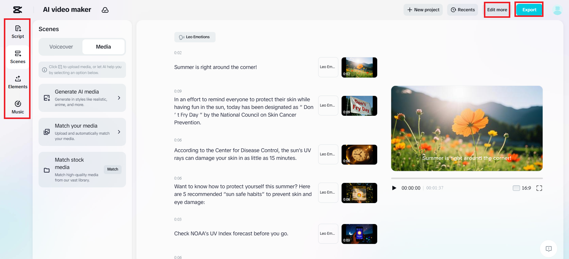 自動創建您的影片