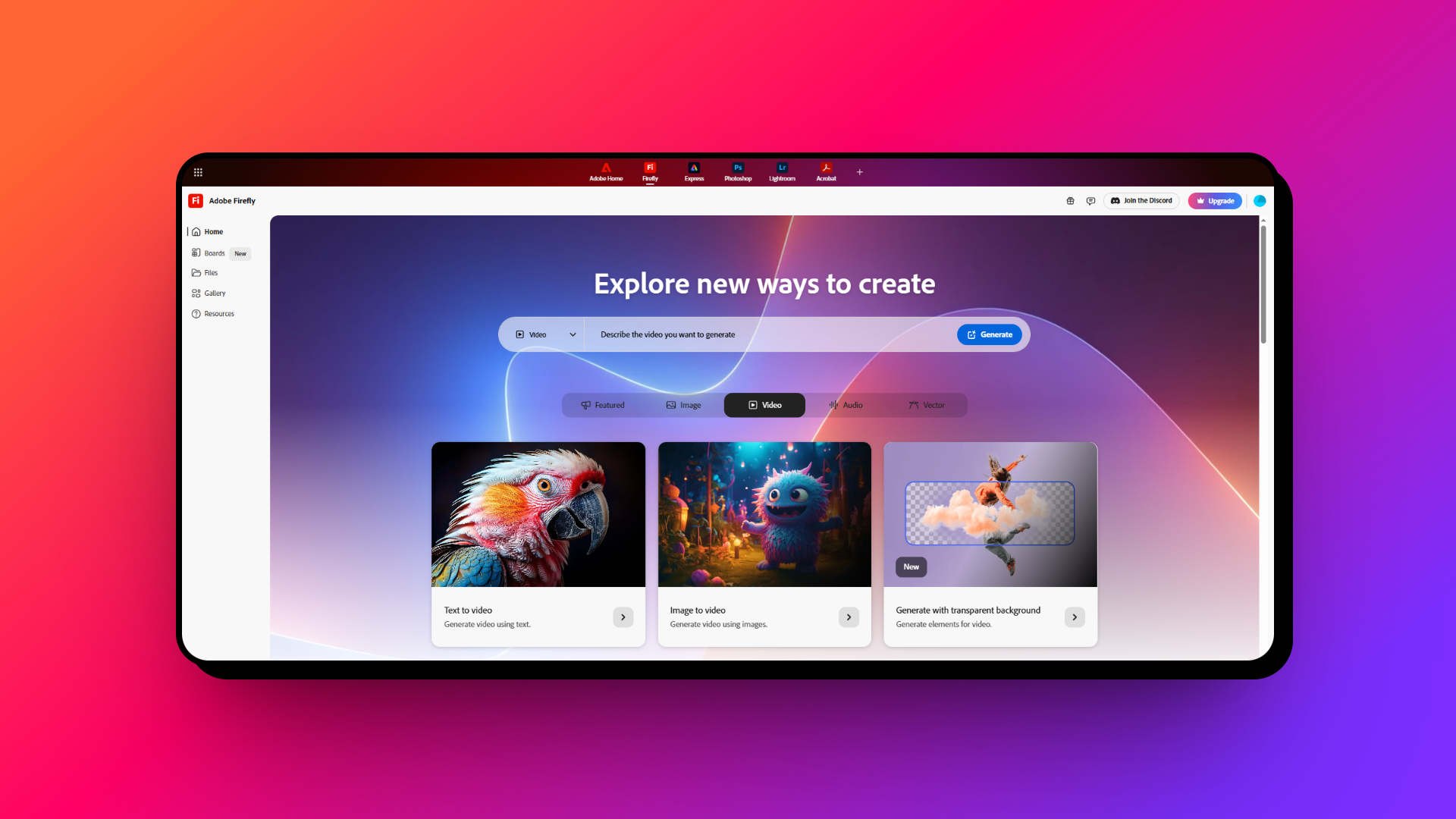 Välj alternativet för videoframställning med textinmatning