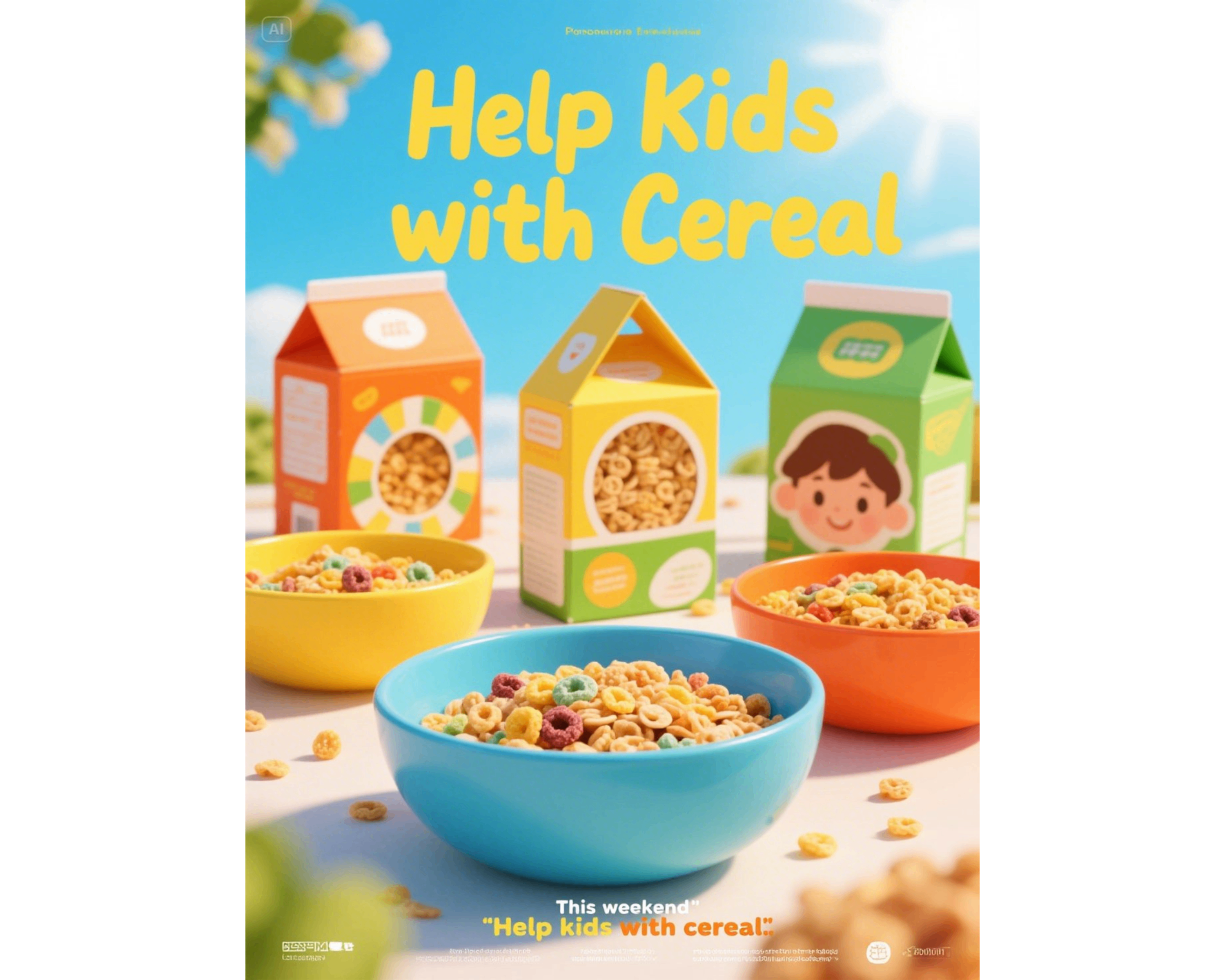 Cereal food drive flyer