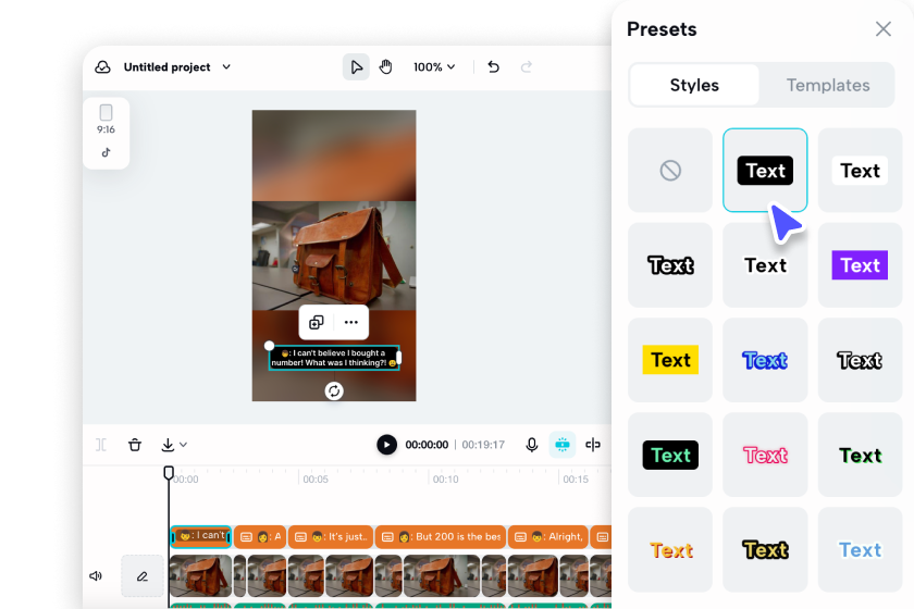 Bearbeiten Sie Ihr Produktbeschreibungsvideo.