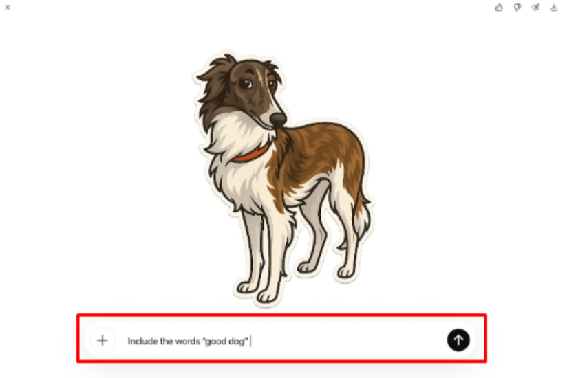Entering a text prompt for editing in ChatGPT AI photo editor