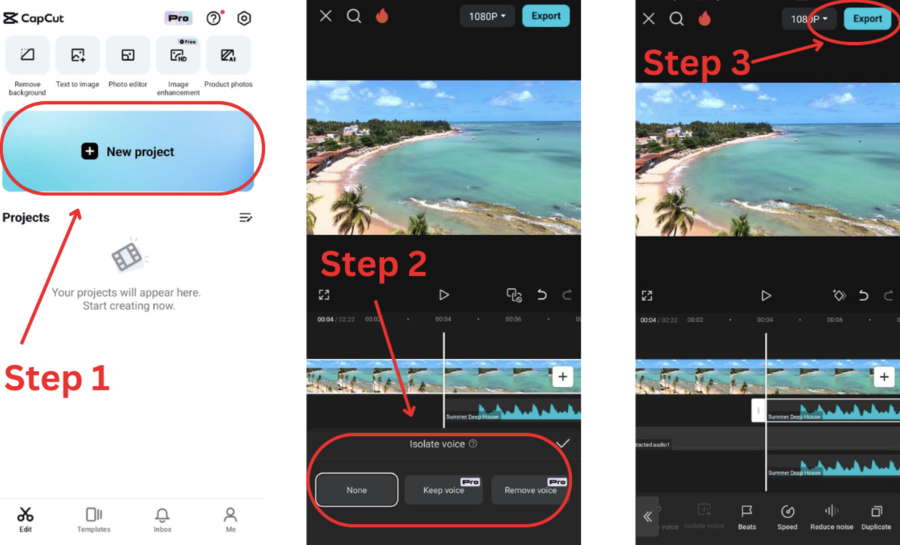 CapCutモバイルアプリを使ってカラオケ曲を作成する