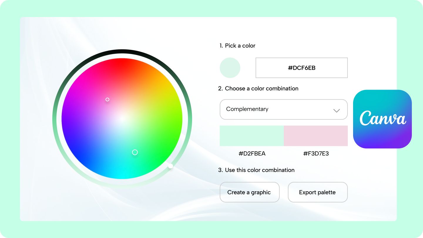 Roda de cor canva
