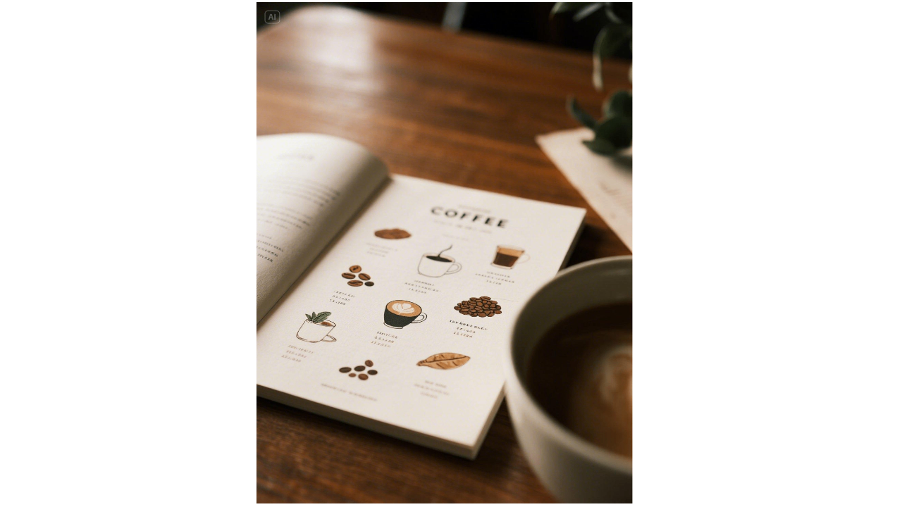 Ejemplo de menú para cafetería
