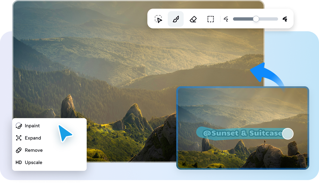  AI removes watermarks from images with a magic brush