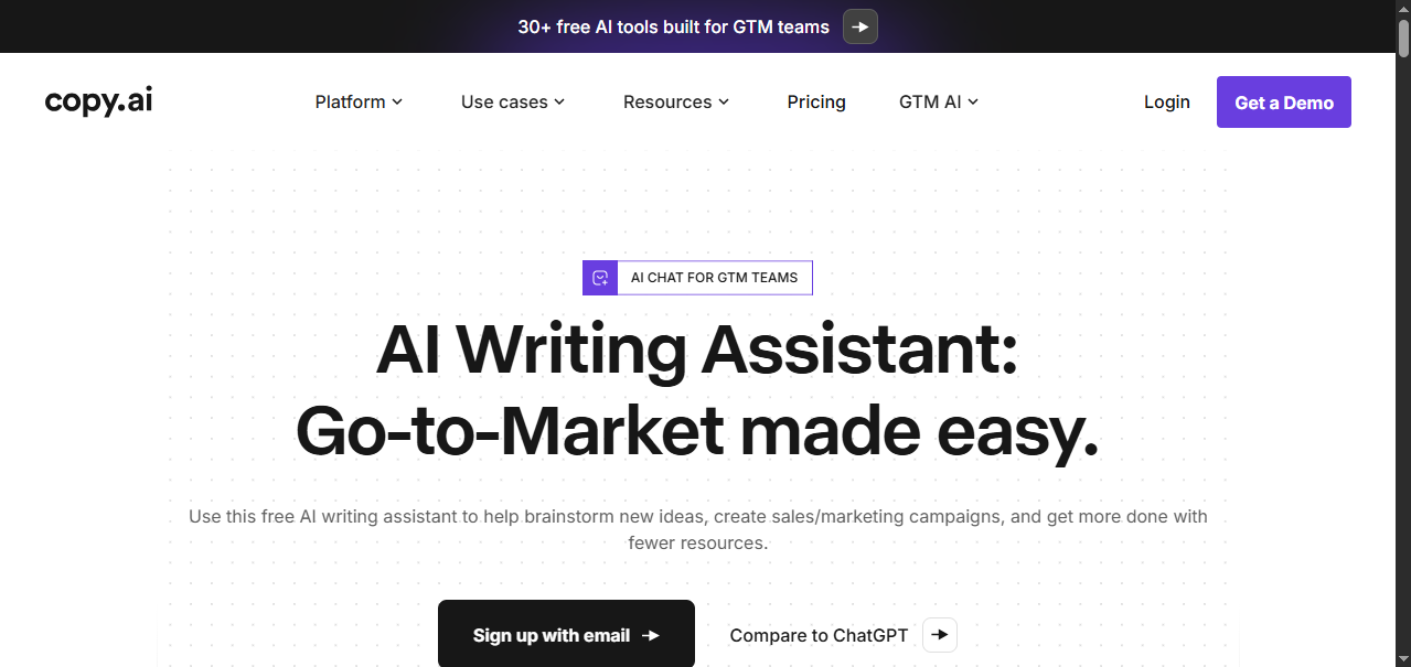 Copy.AI copywriting tool