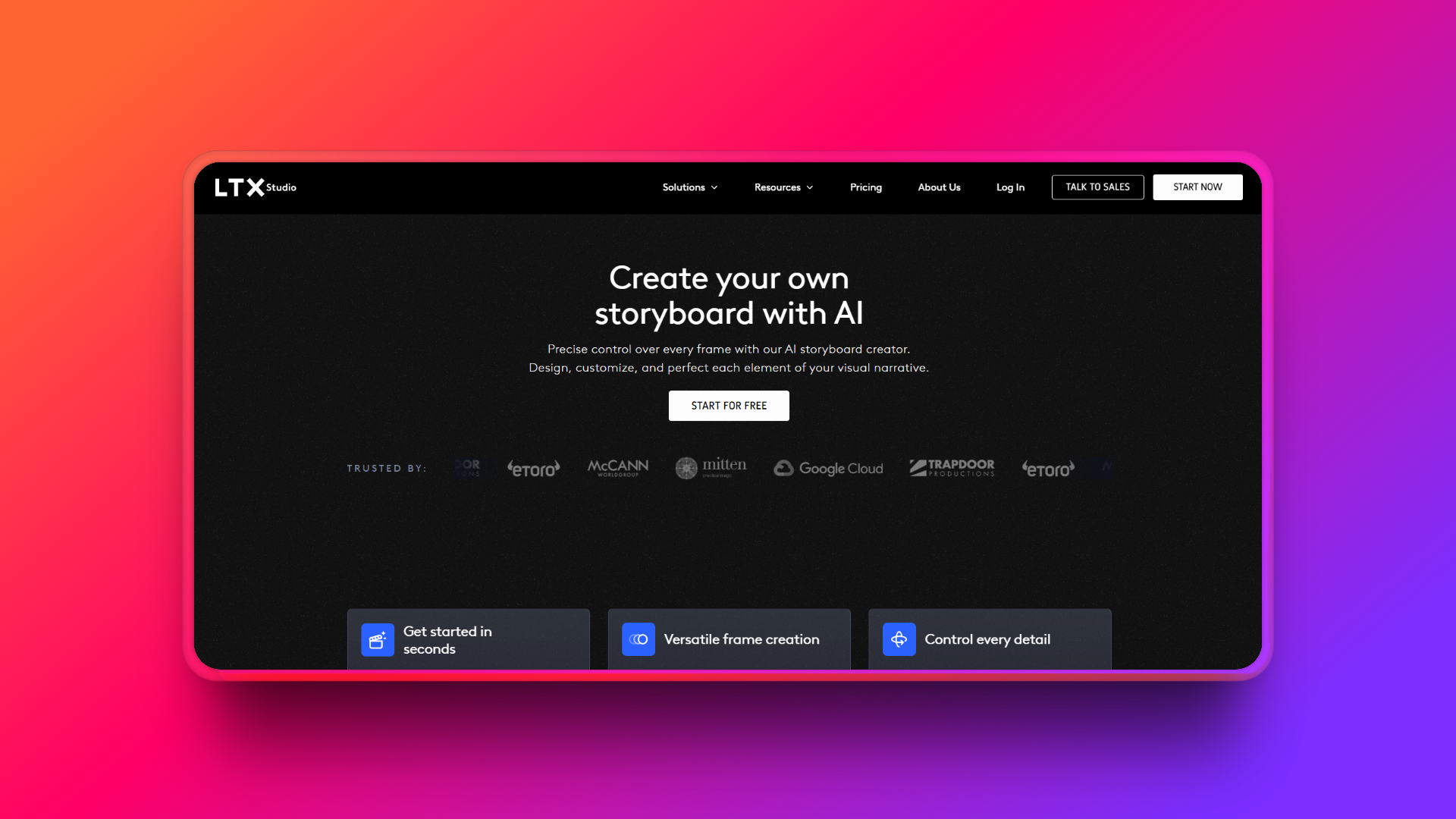 Pembuat storyboard LTX Studio