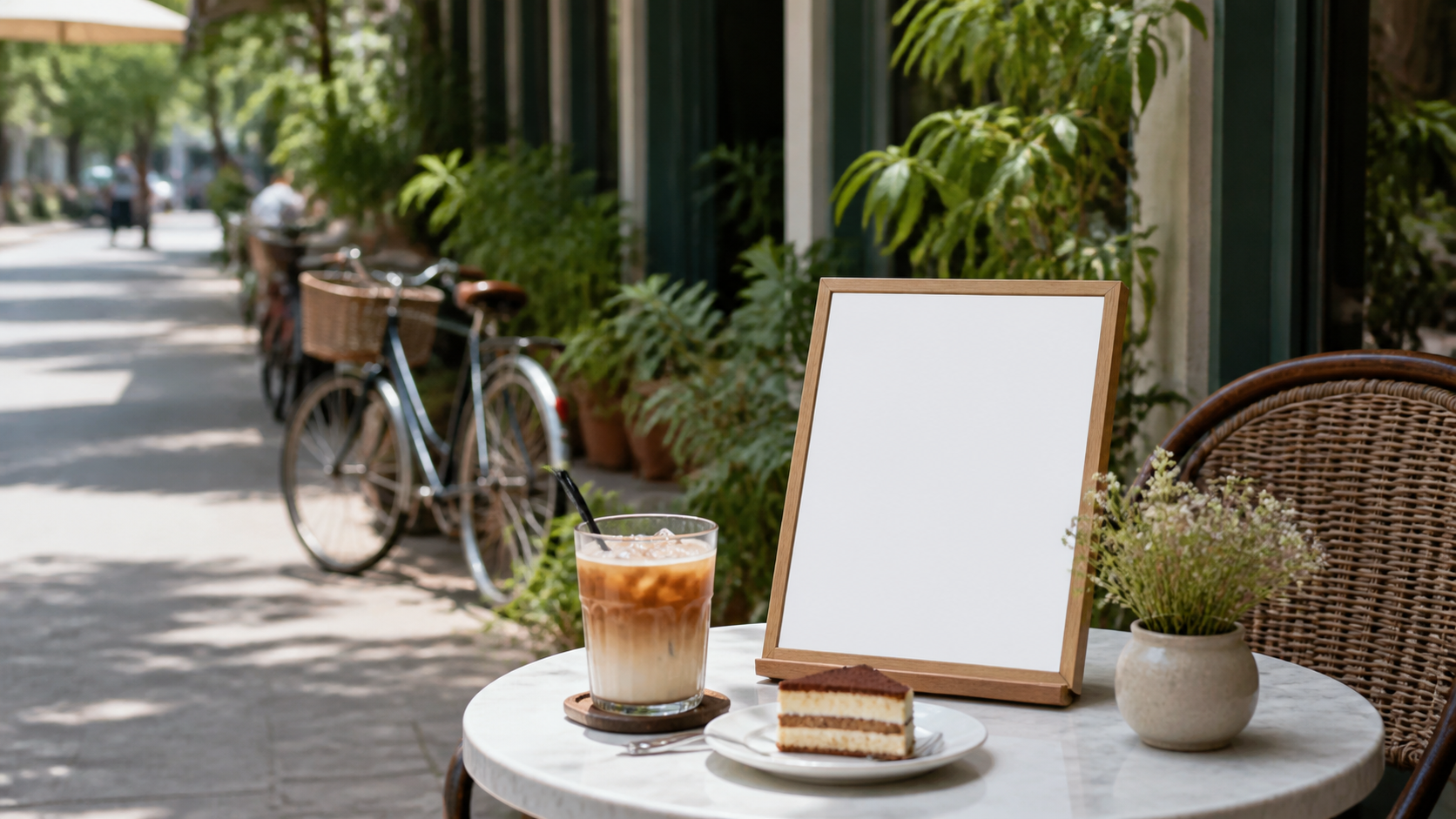Sidewalk café seasonal selection