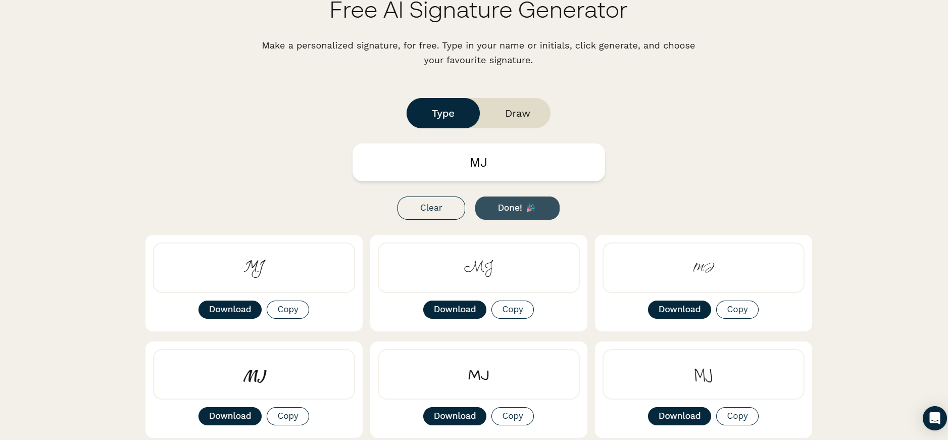 Créer une signature pour les initiales avec Paperform