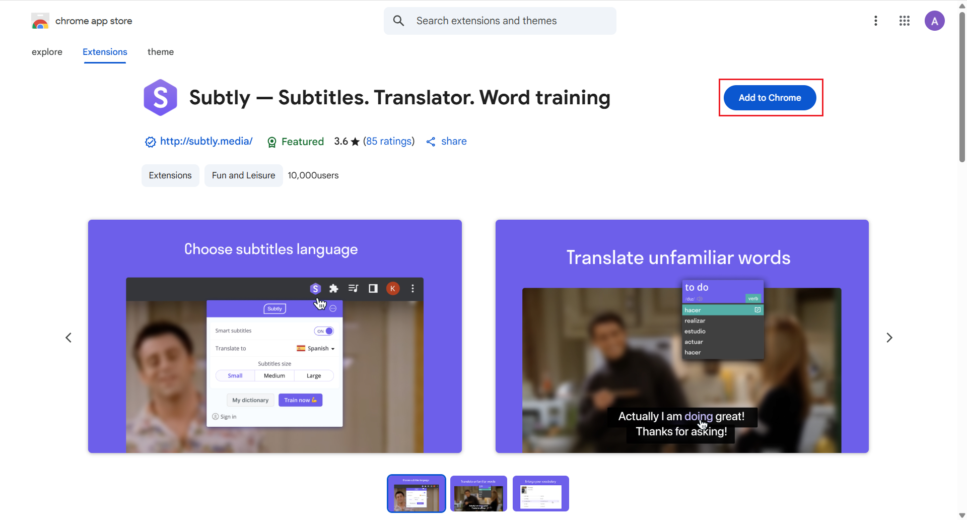 Pick your favorite extension