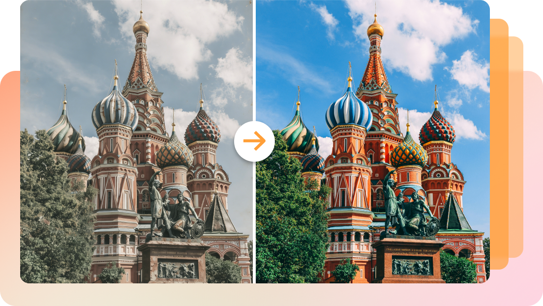 AI image saturation editor interface