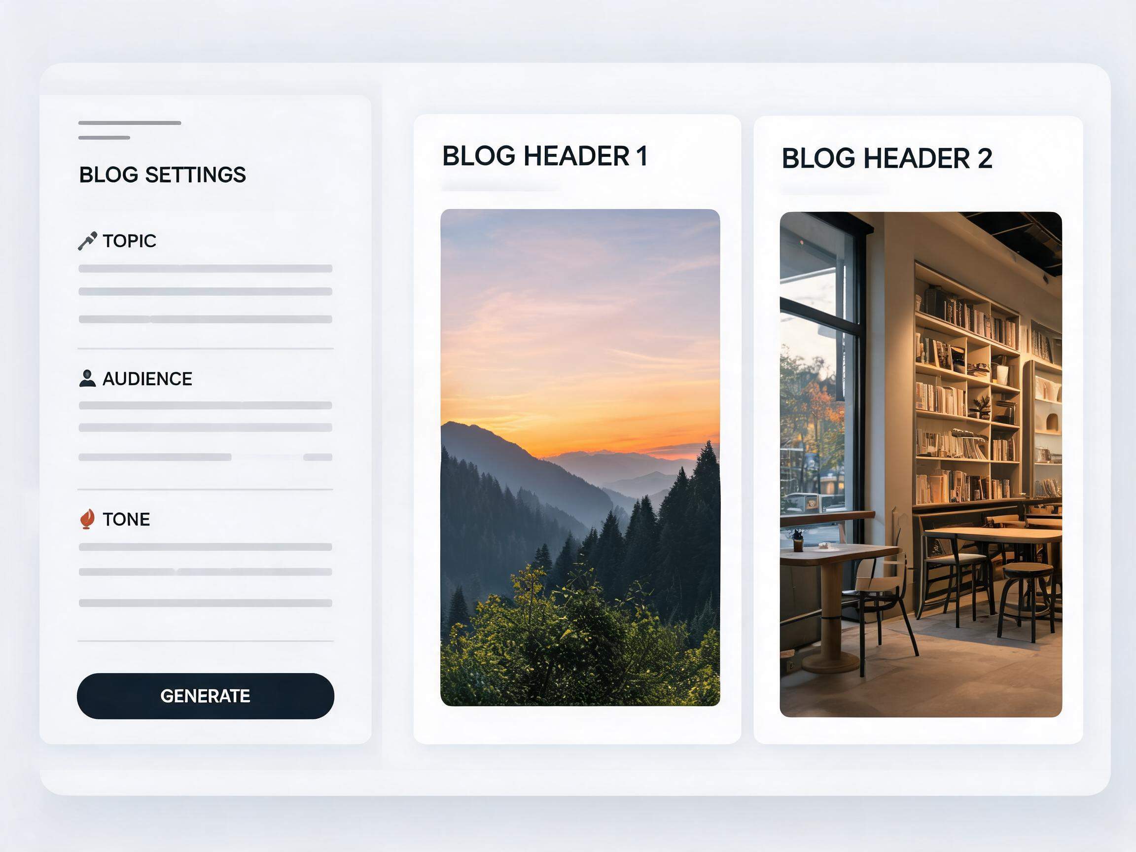 Blog header concepten voor artikelen