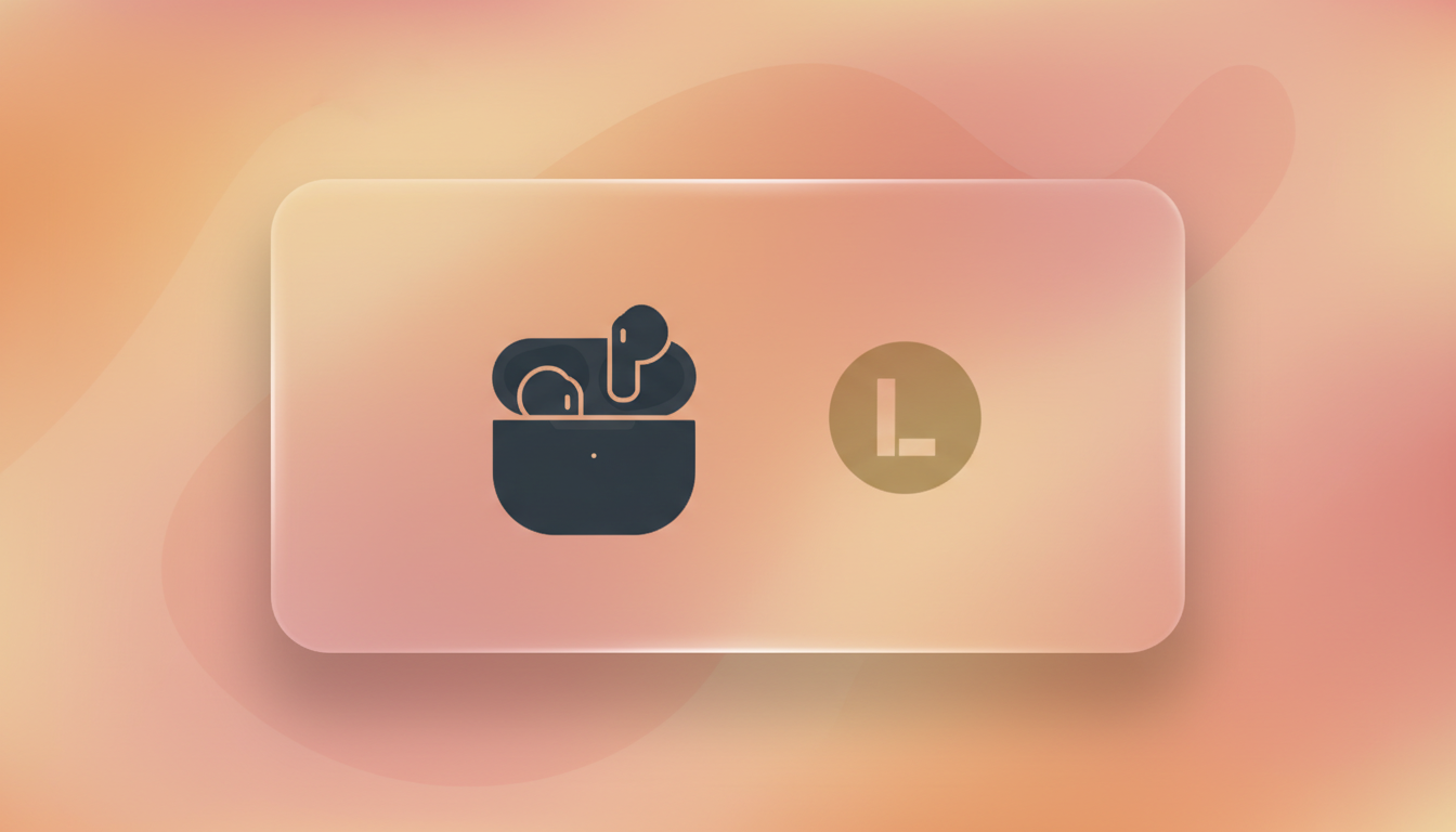 Ecommerce Twitter header with frosted glass spec card over cyan‑pink soft gradient, product silhouette space, 3:1.