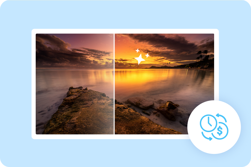  fast results using AI image color correction