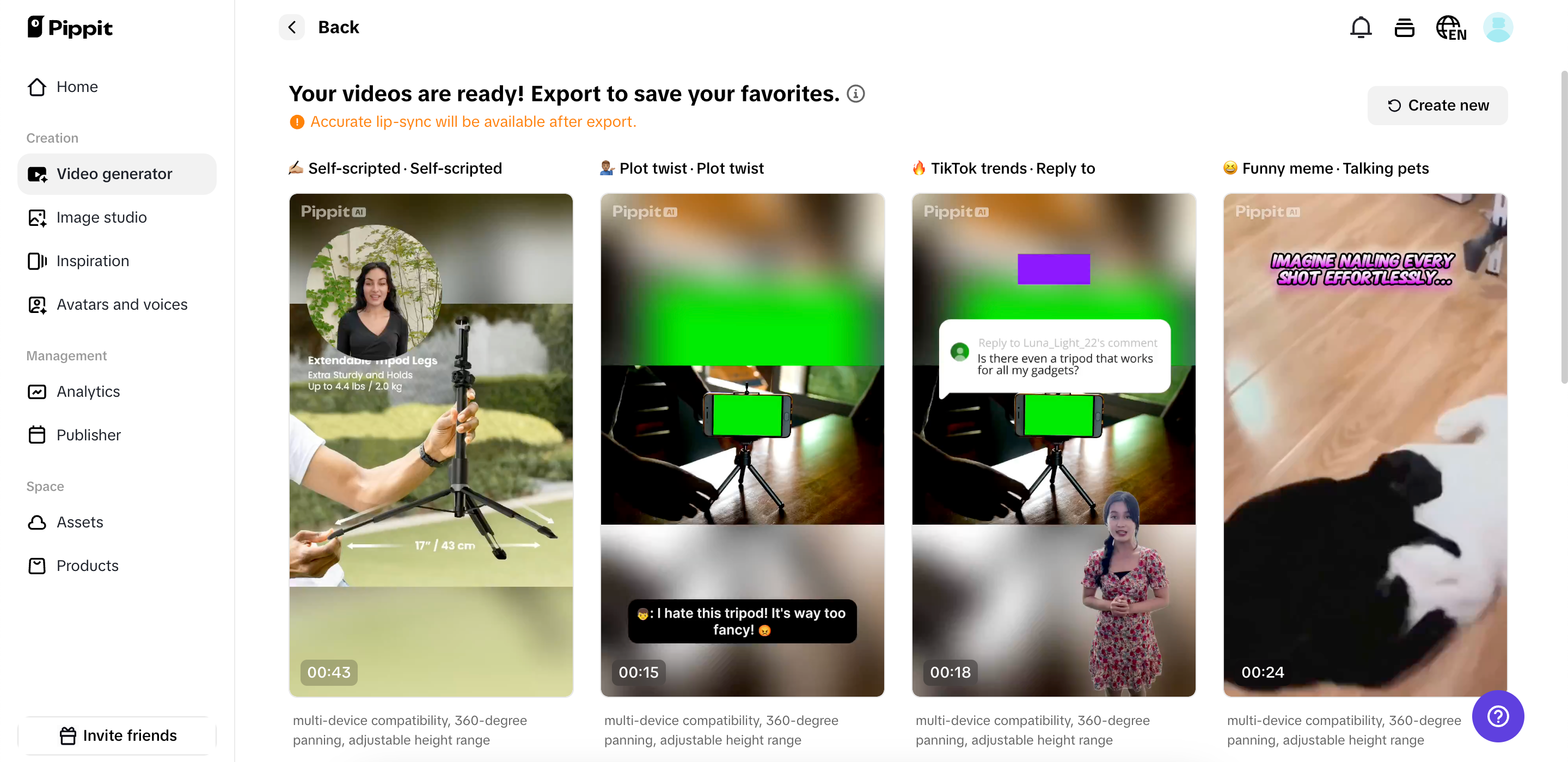 Choose your video