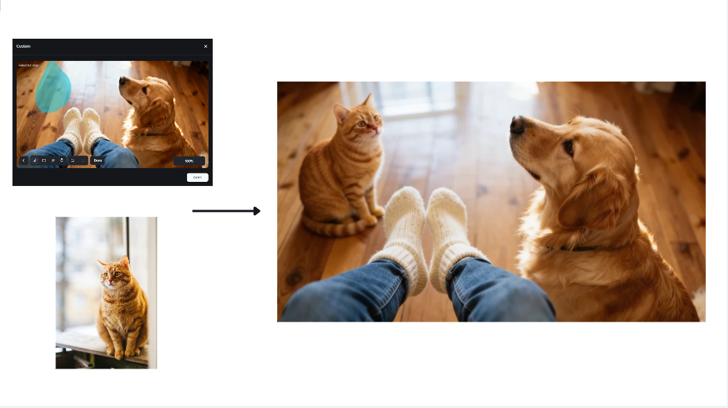 Interactive editing feature in Dreamina