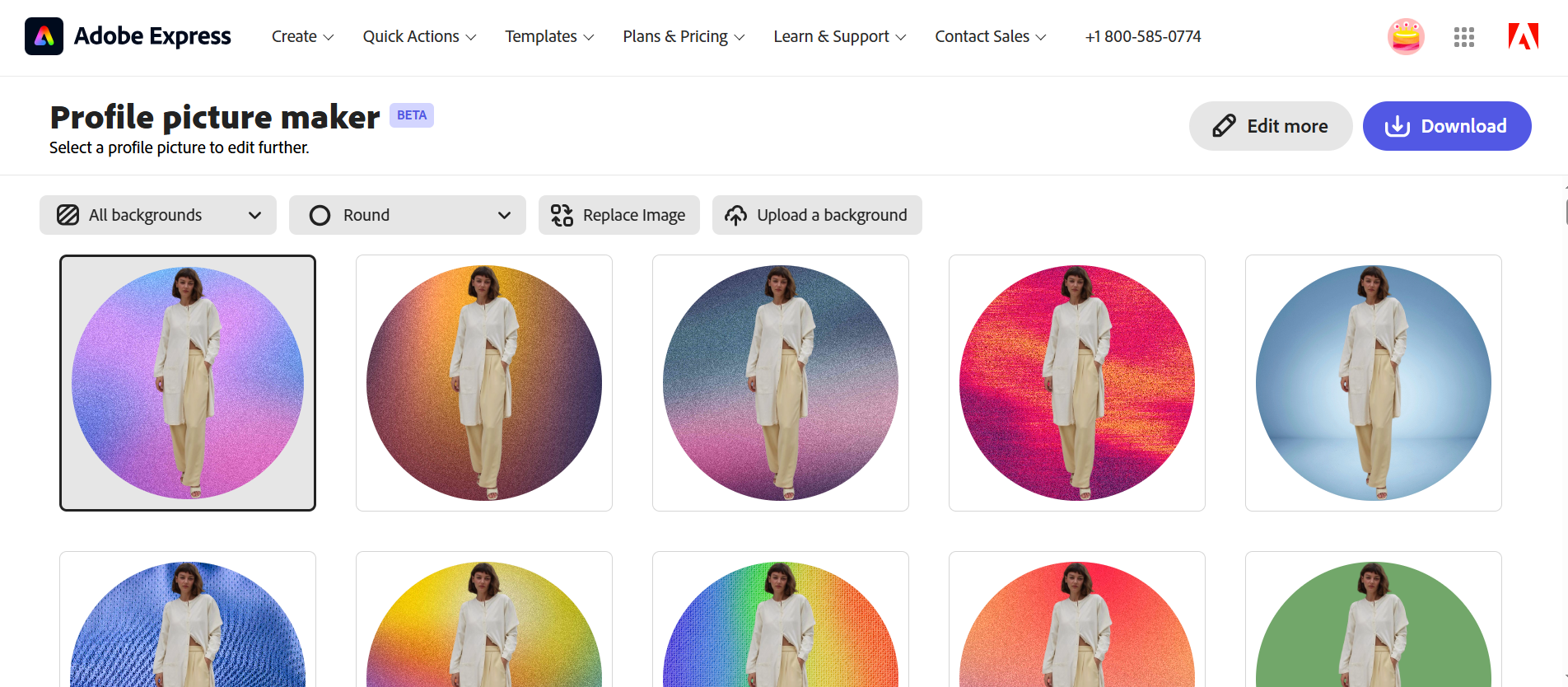 Adobe - موقع ويب لإنشاء أفضل صور الملف الشخصي لـ Instagram