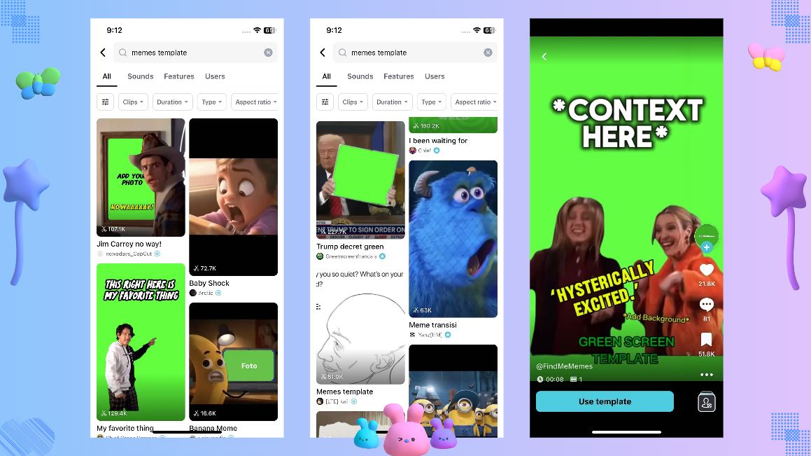 تطبيق CapCut - قوالب الميمز