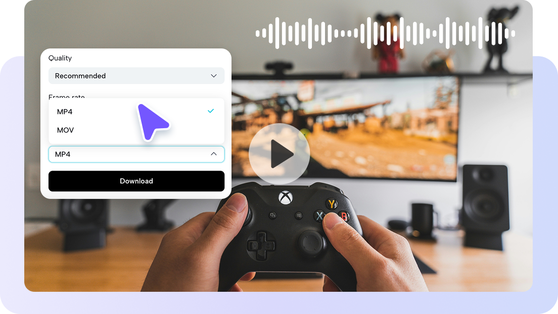 Export with multiple formats for direct sharing