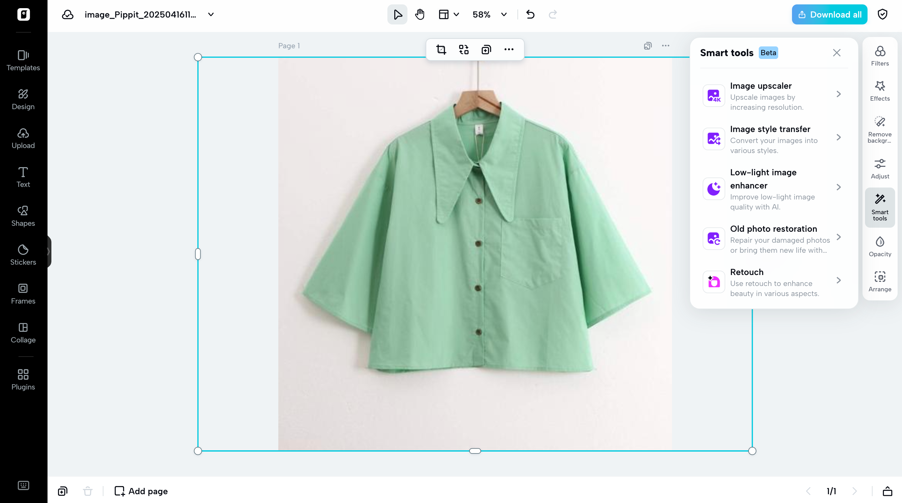 Advanced AI toolkits & editing space