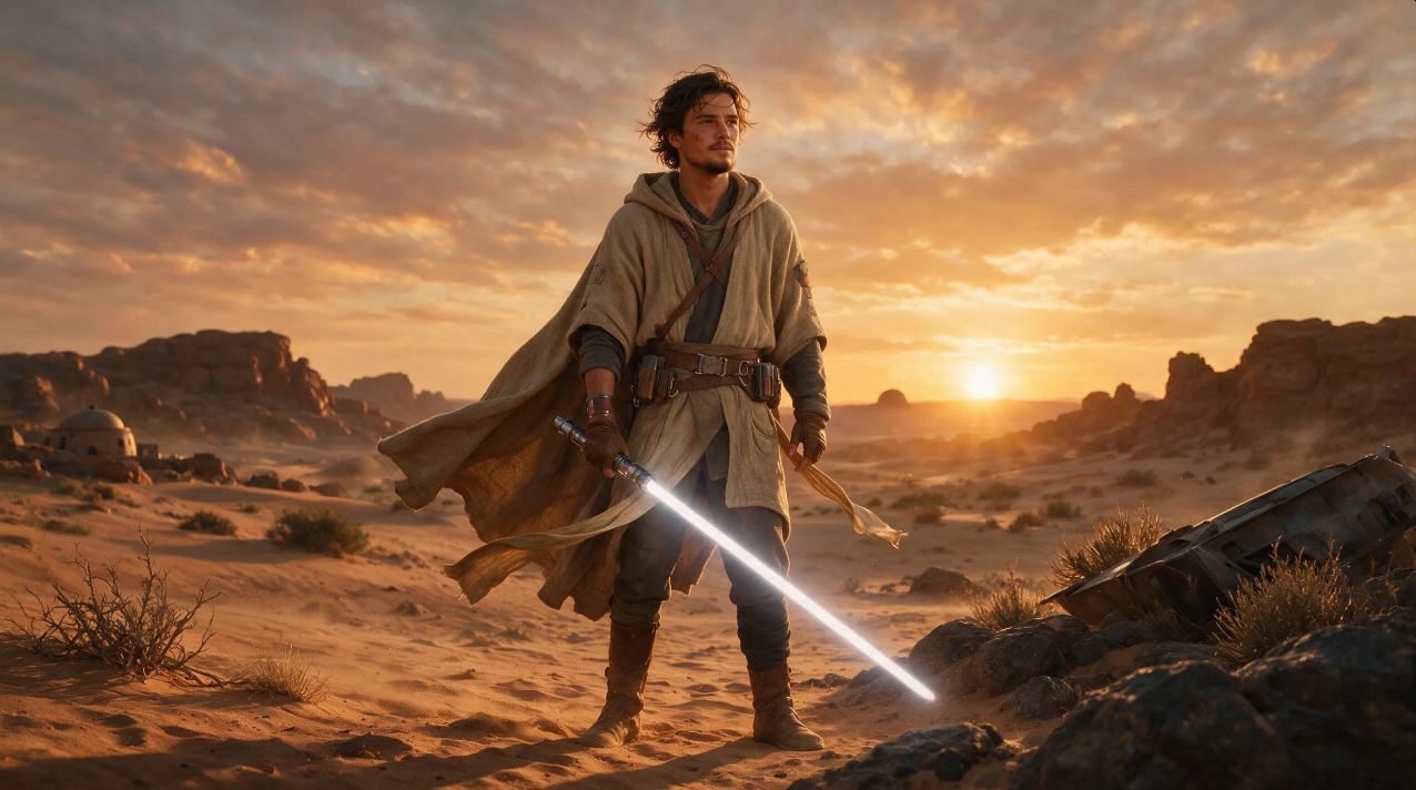Aufforderung für jungen Jedi-Helden