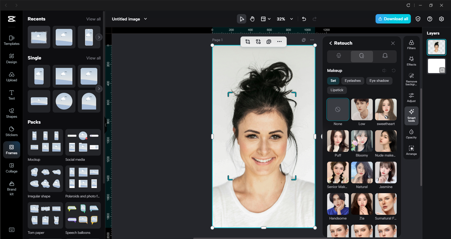 Interface of the CapCut desktop video editor - a quick way to edit and enhance images