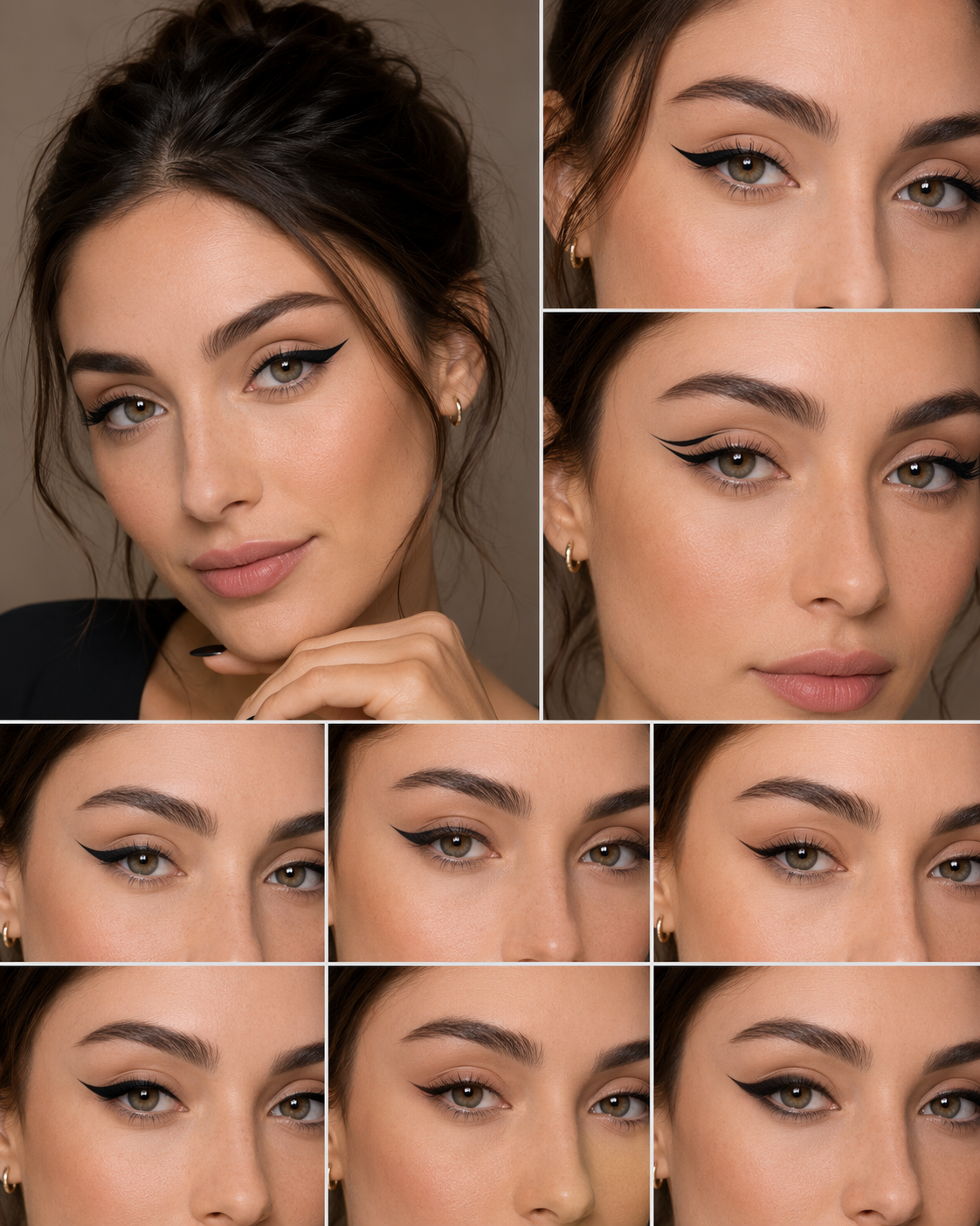 Dreamina virtueller Eyeliner Probebeispiel 2: Soft Brown Eyeliner Portrait