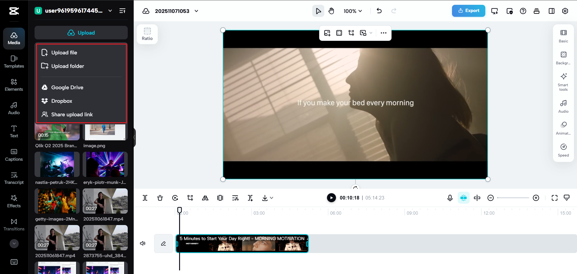 Videonuzu yükleyin