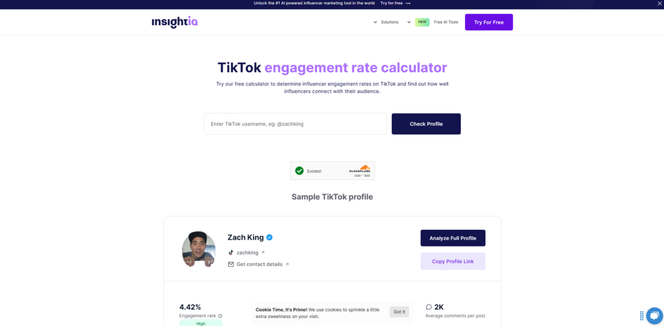 Интерфейс InsightIQ - идеальный инструмент для просмотра аналитики TikTok