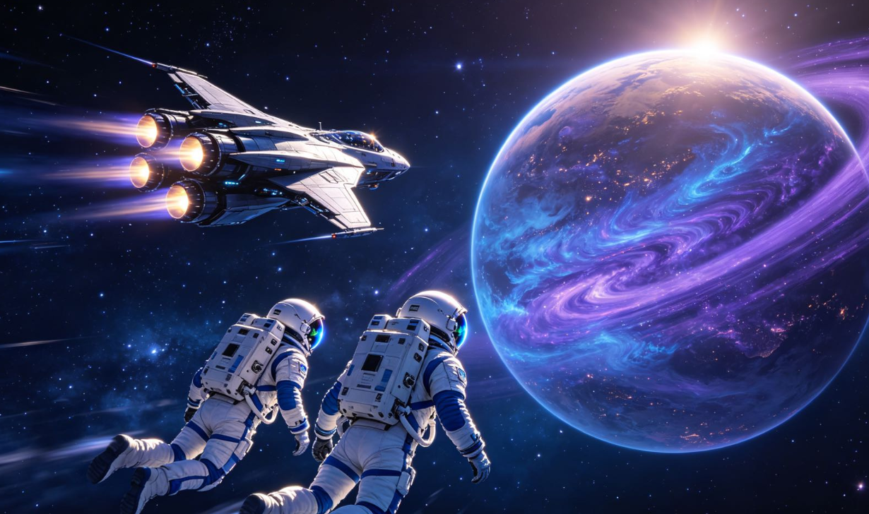 Space exploration sci-fi prompt